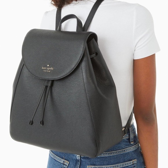 Kate Spade purse and wallet leila large flap backpack black - Picture 12 of 12